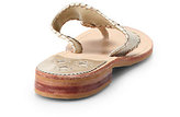 Thumbnail for your product : Jack Rogers Isabella Metallic Leather-Stitched Sandals