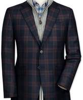 Thumbnail for your product : Charles Tyrwhitt Slim fit navy check lambswool jacket