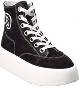 Thumbnail for your product : Maison Margiela Graphic Suede High-Top Platform Sneaker
