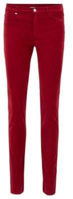 BOSS Hugo Slim-fit jeans in Italian stretch velvet 30/32 Dark Red