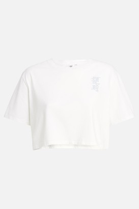 Les Girls Les Boys 100% Cotton Puff Logo Crop T-Shirt