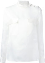M Missoni - buttoned shoulder sheer shirt - women - Soie - 40