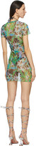 Thumbnail for your product : KIM SHUI SSENSE Exclusive Green Mesh Tropic Mini Dress