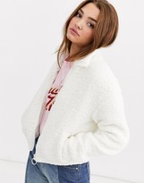 Thumbnail for your product : JDY teddy jacket in white