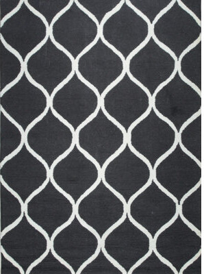 Rugs On Net Navy Hand-Tufted Wool Contemporary Geometric Area Rug  Stylish and Durable Rug for Modern Living Rooms Bedrooms or Offices