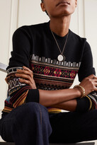 Thumbnail for your product : Etro Metallic Fair Isle Wool-blend Sweater - Black