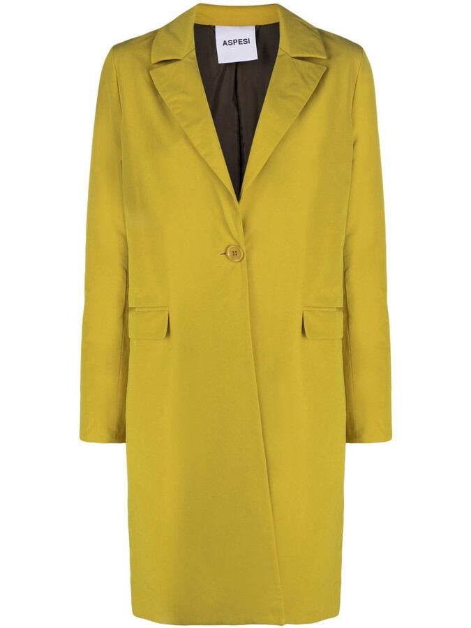 mustard colored coat