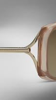 Thumbnail for your product : Burberry Trench Collection Oversize Rounded Frame Sunglasses