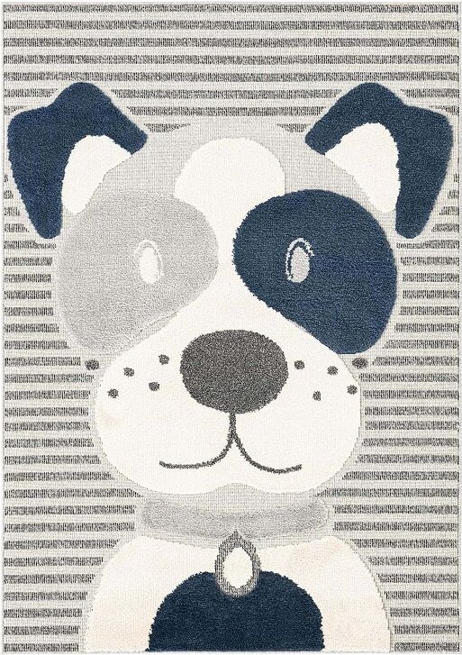 Unique Loom Doggo Whimsy Kids Throw or Area Rug