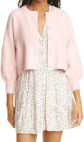 Thumbnail for your product : Alice + Olivia Sylvie Balloon Sleeve Crop Fuzzy Cardigan