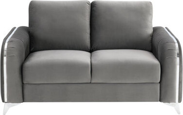 Latitude Run Elegant Gray Velvet Featuring Soft Upholstery And Construction Quality With Supportive Seat Relaxing Back Cushions For Home