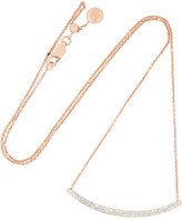 Thumbnail for your product : Monica Vinader Skinny Curve rose gold-plated diamond necklace