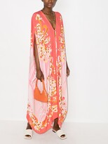 Thumbnail for your product : Emilio Pucci Orange Lilly Print Kaftan Dress