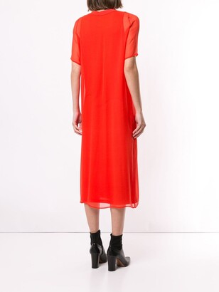 CK Calvin Klein sheer layered Georgette dress