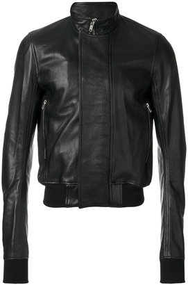 Rick Owens cropped leather bomber jacket