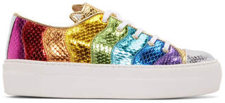 Charlotte Olympia Multicolor Metallic Purrfect Sneakers