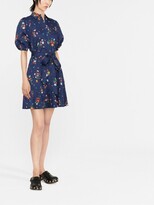 Thumbnail for your product : Kate Spade Floral-Print Short-Sleeve Dress