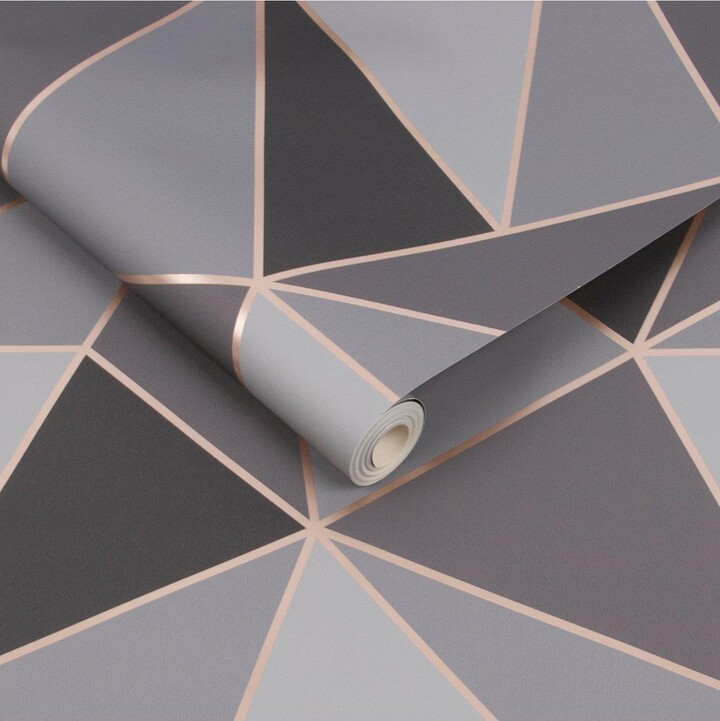 Fresco Apex Geo Charcoal Wallpaper ShopStyle