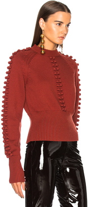 Chloé Bobble Knit Crew Neck Sweater