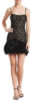 Thumbnail for your product : Gustavo Cadile Beaded Feather Hem Party Dress