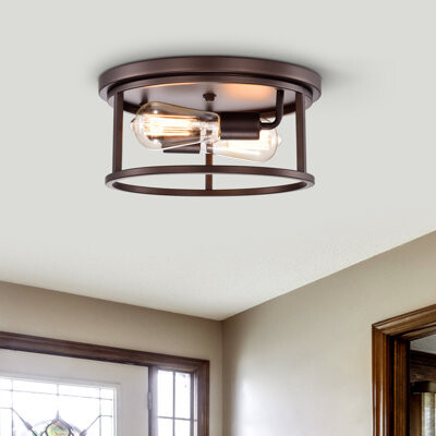 Gracie Oaks Gopi 2 - Light 11.75'' Flush Mount