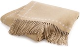Thumbnail for your product : Johnstons of Elgin Dot Border Throw Blanket - Cashmere