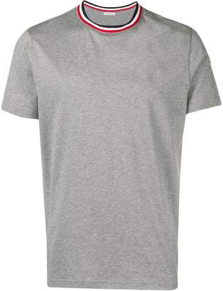 Moncler contrast collar short sleeve T-shirt