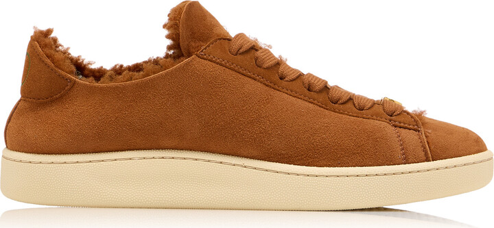 Valentino Garavani Royco Shearling-Lined Suede Sneakers.