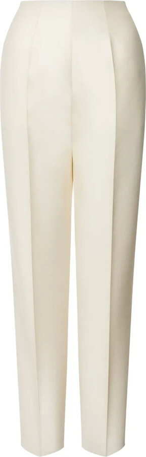 Alberta Ferretti Pressed-Crease Tailored Trousers