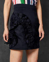 Thumbnail for your product : Ted Baker SUZANAH Pleat ruffle detail mini skirt
