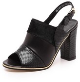 Thumbnail for your product : Club Monaco Ava Slingback Sandals with Haircalf Trim