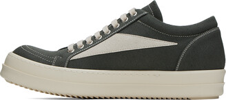 関税込【Rick Owens】Hollywood Vintage Sneakers★Grey Gray Hollywood Vintage High Sneakers by Rick Owens DRKSHDW