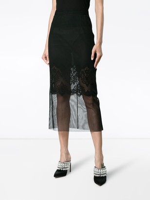 Dolce & Gabbana Layered lace pencil skirt