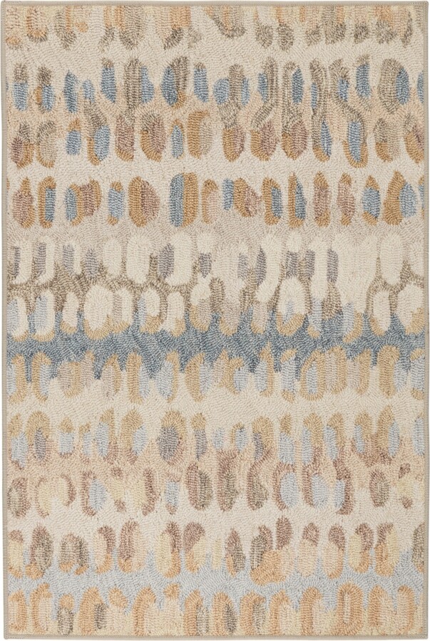 Dash and Albert Rugs by Annie Selke Paint Chip Machine Washable DA2049 5'x8' Area Rug - Tan, Gray