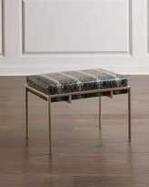 Thumbnail for your product : John-Richard Collection Metal Silver Upholstered Bench