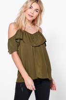 Thumbnail for your product : boohoo Posey Ruffle Front Woven Cami