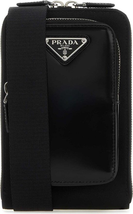 Prada Triangle-Logo Zipped Phone Case