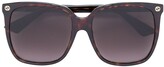 Thumbnail for your product : Gucci Eyewear Oversize Gradient Square Sunglasses
