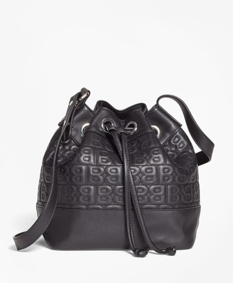 Brooks Brothers "BB" Quilted Leather Bucket Bag