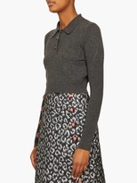 Thumbnail for your product : Dolce & Gabbana Cropped Cashmere Polo Shirt - Dark Grey