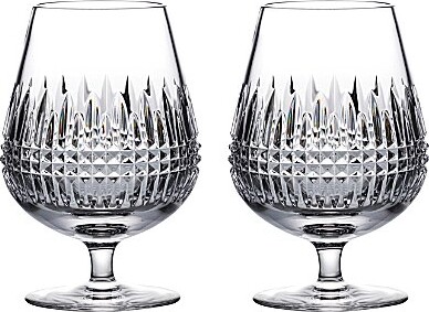 Waterford Lismore Diamond Brandy Balloon Glasses Set of 2