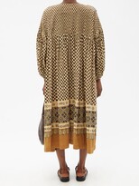 Thumbnail for your product : Story mfg. Mon Checked Cotton Dress - Brown Multi