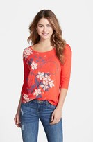 Thumbnail for your product : Lucky Brand 'Cherry Blossom' Scoop Neck Tee