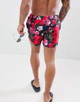 Thumbnail for your product : ASOS DESIGN Swim Shorts With Large Floral Print In short Length
