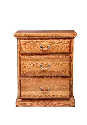 Forest Designs Traditional Three Drawer Nightstand: