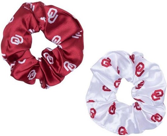 ZooZatZ Women's Oklahoma Sooners Luxe Scrunchie 2 Pack