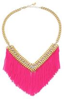 Thumbnail for your product : ABS by Allen Schwartz Fringed Chain Bib Necklace