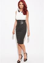 Thumbnail for your product : Amy Childs Evangelina PU Panel Midi Dress