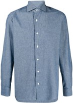 Thumbnail for your product : Barba Long-Sleeve Chambray Shirt