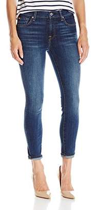 7 For All Mankind Women's the Ankle Skinny Jean with Shadow Back Pockets